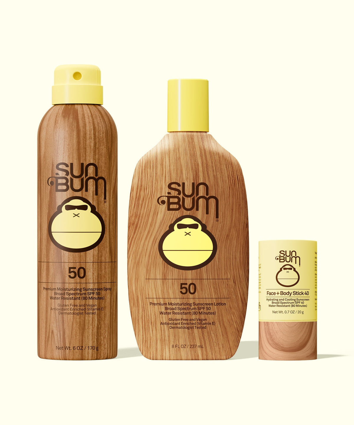 SPF 50 Spray + Lotion + Face and Body Stick 40 Bundle X3